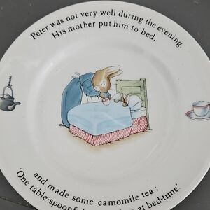Wedgwood Peter Rabbit Plate with Black Text